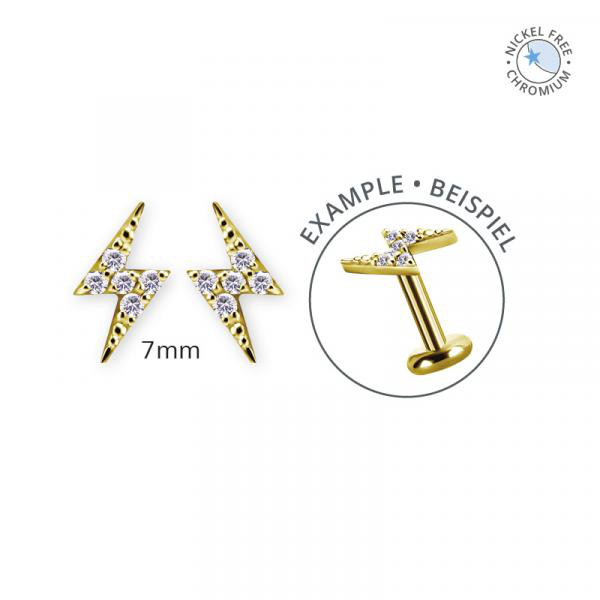 18K GOLD PVD CoCr NF THREADLESS ATTACHMENT SET W. PREMIUM ZIRCONIA