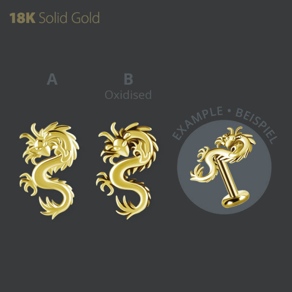 18K GOLD THREADLESS DRAGON ATTACHMENT