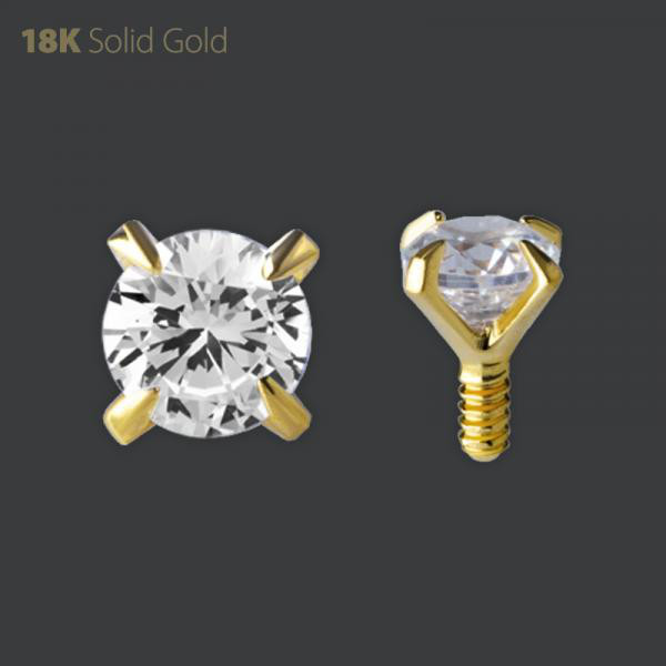 18K GOLD INTERNAL MICRO ATTACHMENT SET W. PREMIUM ZIRCONIA