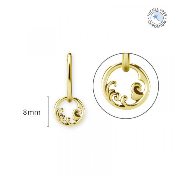 18K GOLD PVD CoCr NF CHARMS FOR HINGED RINGS