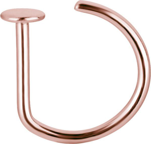 ROSE GOLD PVD TITANIUM OPEN STRAIGHT NOSERING