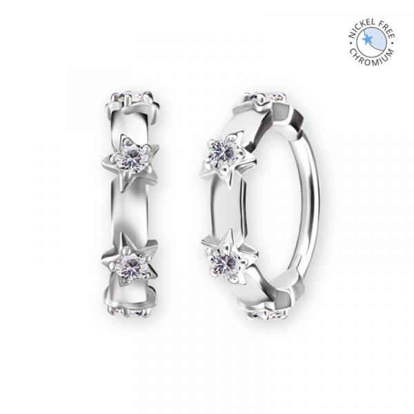 CoCr NF HINGED SEGMENT RING WITH STARS SET W. PREMIUM ZIRCONIA