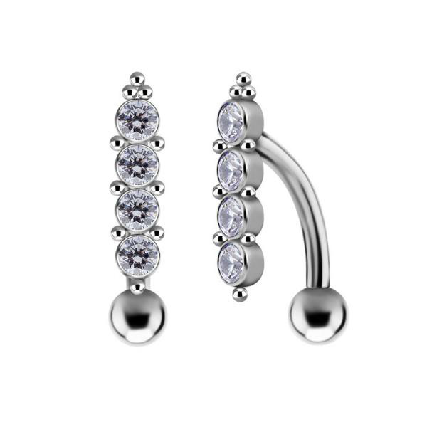 TITANIUM INTERNAL CLUSTER BELLY BANANAS SET W. PREMIUM ZIRCONIA