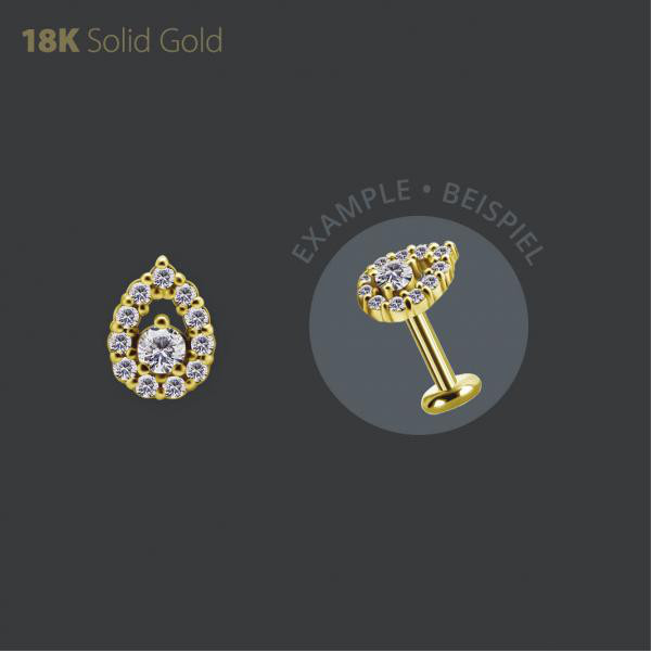 18K GOLD INTERNAL MICRO ATTACHMENT SET W. PREMIUM ZIRCONIA