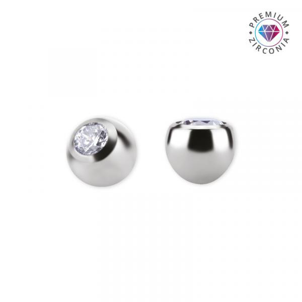 TITANIUM EXTERNALLY THREADED BALL W. PREMIUM ZIRCONIA