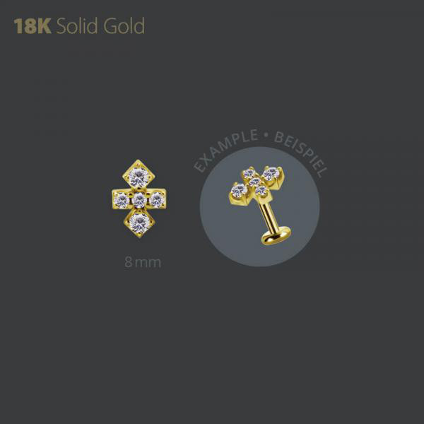 18K GOLD INTERNAL MICRO ATTACHMENT SET WITH PREMIUM ZIRCONIA