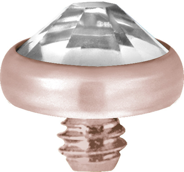 ROSE GOLD PVD TITANIUM INTERNAL MICRO ATTACHMENT (JEWELLED DISC)