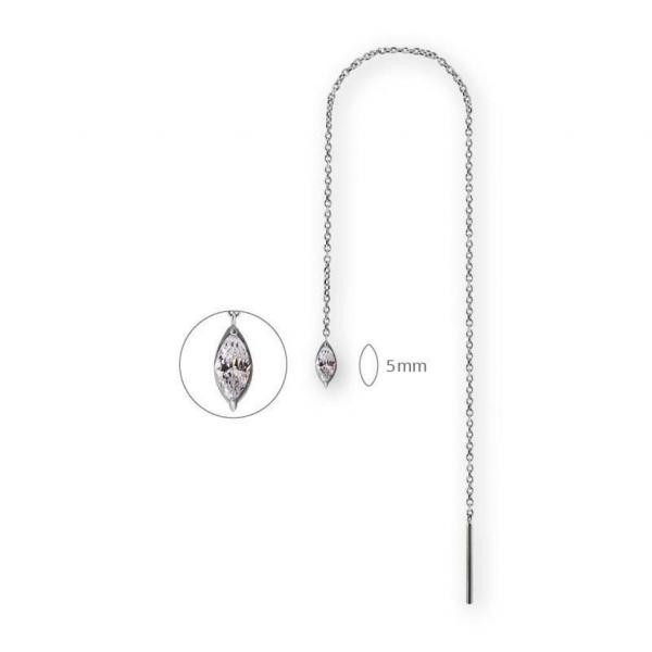 SS316L THREADERS (11CM) WITH MAQUISE PREMIUM ZIRCONIA