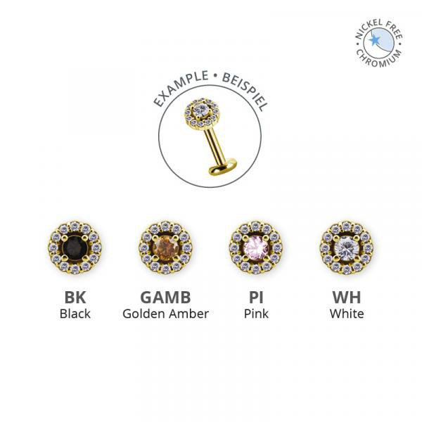 GOLD PVD CoCr NF THREADLESS ATTACHMENT SET W. PREMIUM ZIRCONIA