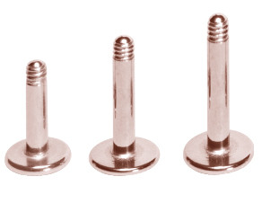 ROSE GOLD PVD SS316L LABRET PINS
