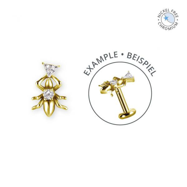 18K GOLD PVD CoCr NF INTERNAL MICRO ATTACHMENT SET W. PREMIUM ZIRCONIA