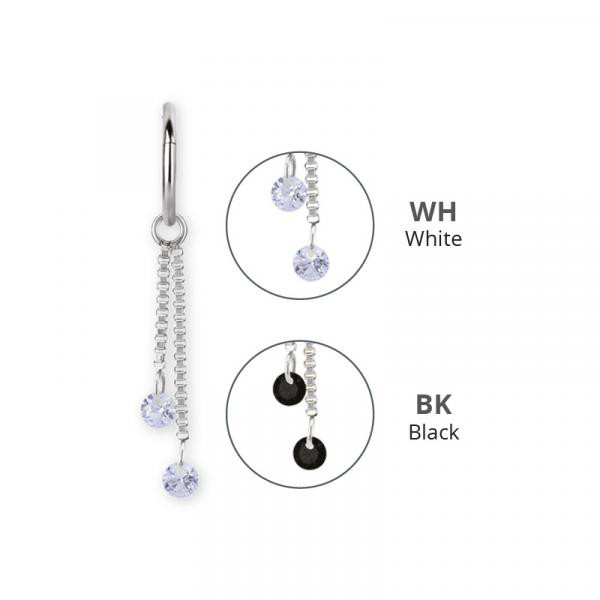 SS316L CHAIN CHARM FOR HINGED SEGMENT RINGS