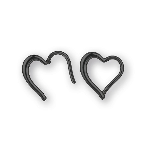 BLACK PVD SS316L HINGED SEGMENT RING HEART SHAPE