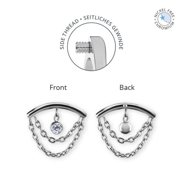 CoCr PVD TITANIUM INTERNAL ATTACHMENT FOR FLAT HELIX SET W PREMIUM ZIRCONIA