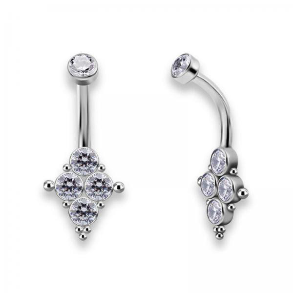 TITANIUM INTERNAL CLUSTER BELLY BANANA SET WITH PREMIUM ZIRCONIA