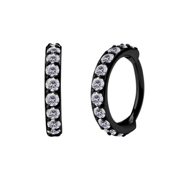 BLACK PVD SS316L CLICKER SET W. 2MM PREMIUM ZIRCONIA