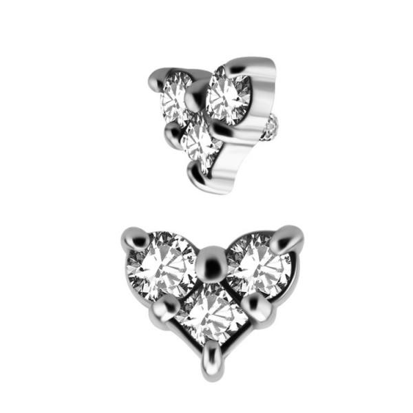 SS316L HEART SHAPE ATTACHMENT PRONG SETTING