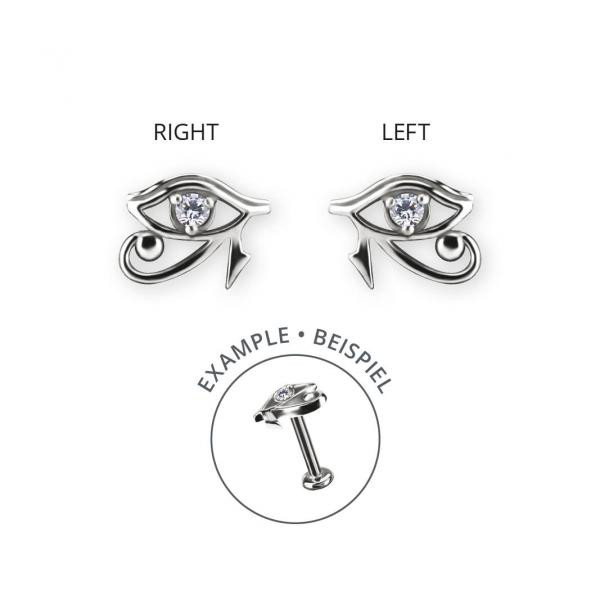 SS316L THREADLESS EYE OF HORUS ATTACHMENT SET W. PREMIUM ZIRCONIA