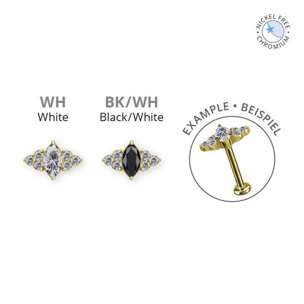 18K GOLD PVD CoCr NF INTERNAL MICRO ATTACHMENT SET W. PREMIUM ZIRCONIA